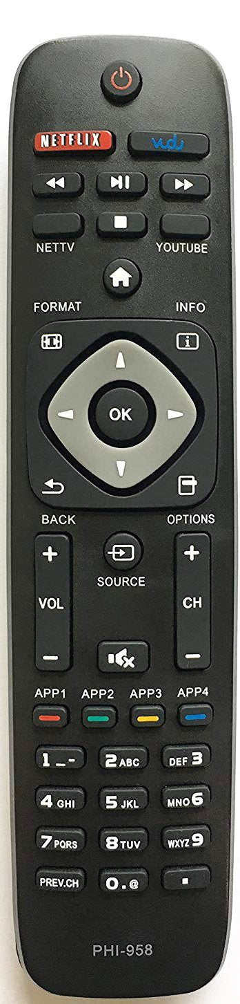 New Remote PHI-958 Compatible with Philips Smart TV URMT39JHG003 YKF340-001 YKF340001 - LeoForward Australia