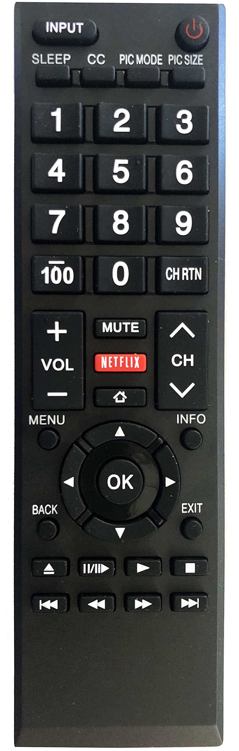 Replacement Remote for All Toshiba TVs, LCD, LED, Smart, and 4K TVs. No Setup Needed. - LeoForward Australia