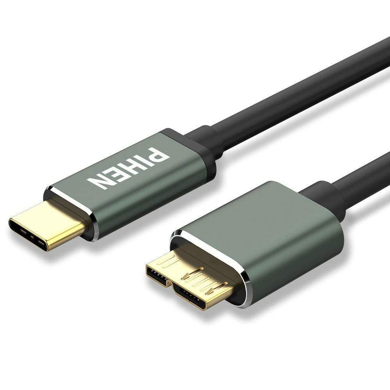 USB C to Micro B Cable,PIHEN USB Type-C to Micro B 3.1 Charge & Sync Cord with Aluminum Connector,Data Wire for Toshiba Canvio, Seagate,WD External Hard Drive, MacBook,Chromebook Pixel and More(4.5FT) 4.5FT USB-C - LeoForward Australia
