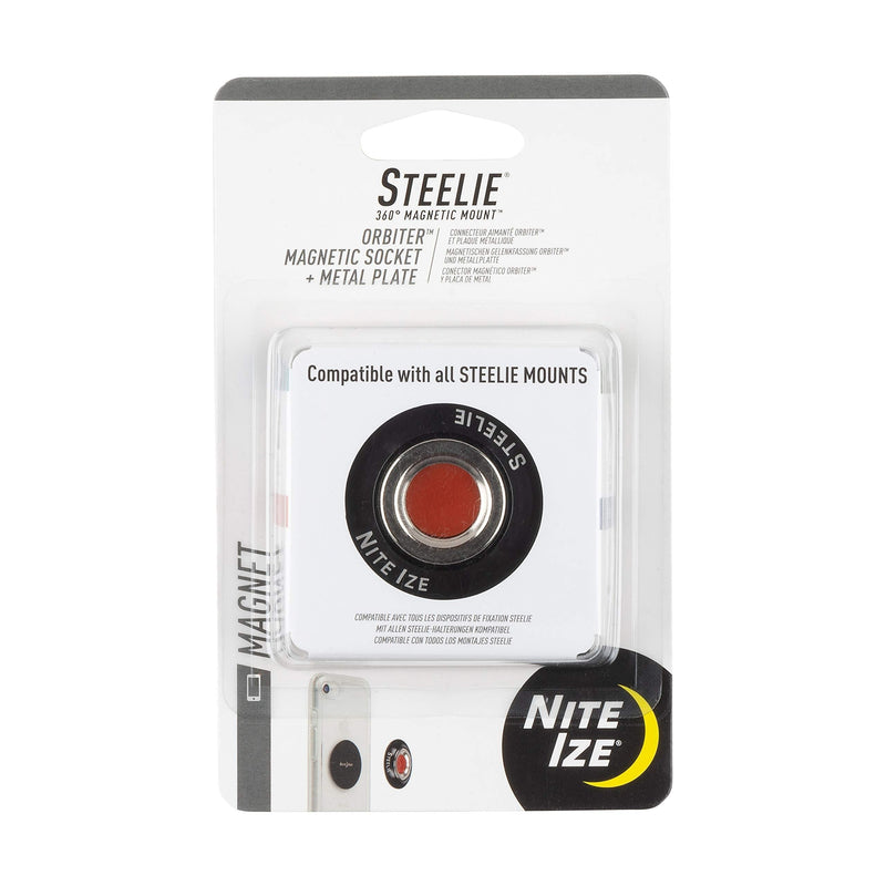  [AUSTRALIA] - Nite Ize Steelie Orbiter Magnetic Socket - Low Profile Portable Magnetic Car Vent Mount for Smartphones Orbiter Socket