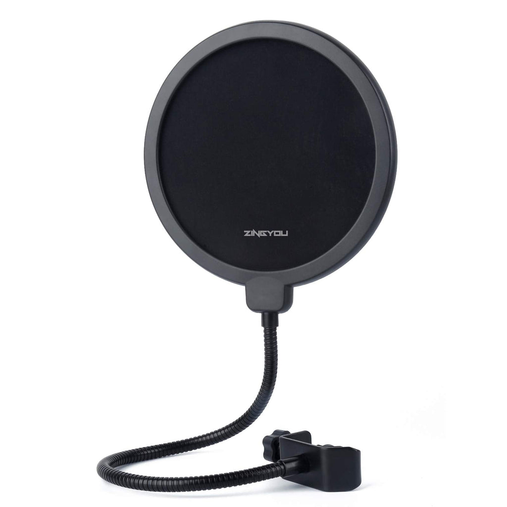  [AUSTRALIA] - ZINGYOU Microphone Pop Filter PF-102 6-inch Round Shape Wind Mask Shield Screen for Recording and Broadcasting