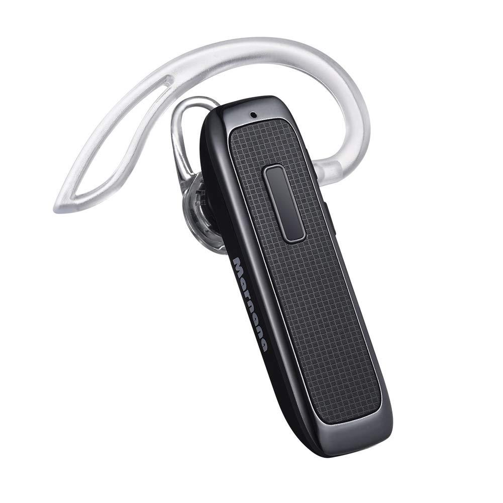 Bluetooth Headset, Marnana Wireless Bluetooth Earpiece with 18 Hours Playtime and Noise Cancelling Mic, Ultralight Earphone Hands-Free for iPhone iPad Tablet Samsung Android Cell Phone Call-Upgraded Black - LeoForward Australia