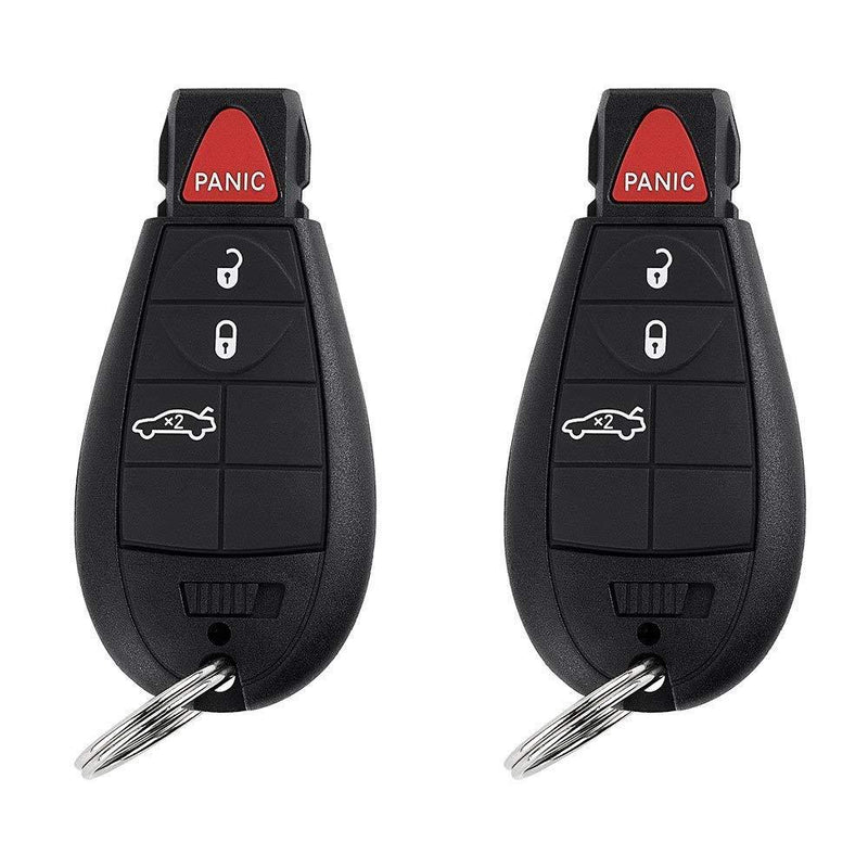  [AUSTRALIA] - BESTHA 2 New Replacement 4 Button Keyless Entry Remote Key Fob Transmitter for M3N5WY783X Chrysler 300/Dodge Charger Challenger Magnum With Ignition key IYZ-C01C