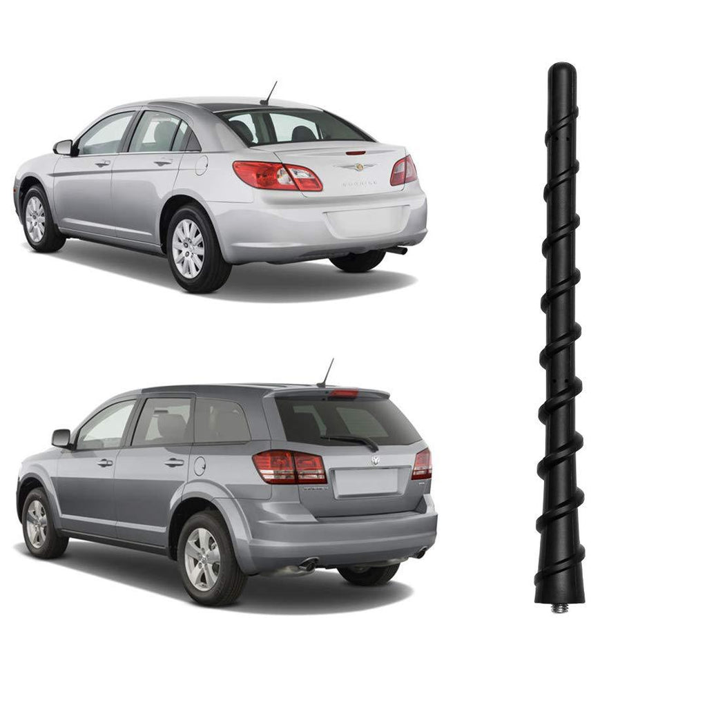 7 inch Spiral Radio ROOF Antenna MAST for 2007 2008 2009 2010 Fits for Chrysler Sebring 300, Dodge Avenger Charger Magnum Nitro Journey, Jeep Compass Direct Replacement Short Thread Screw Type - LeoForward Australia