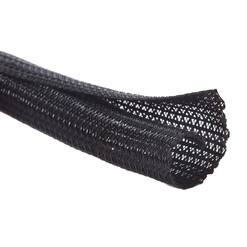  [AUSTRALIA] - Alex Tech 10ft - 1/2 inch Cord Protector Wire Loom Tubing Cable Sleeve Split Sleeving For USB Cable Power Cord Audio Video Cable – Protect Cat From Chewing Cords - Black 1/2"-10ft