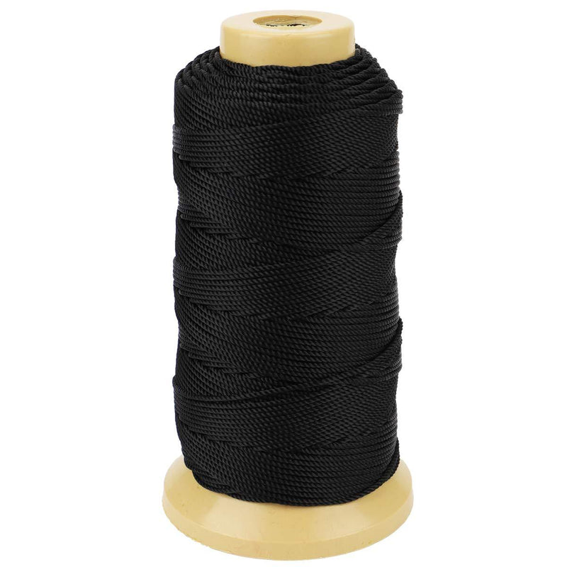  [AUSTRALIA] - 328 Feet Twisted Nylon Line Twine String Cord for Gardening Marking DIY Projects Crafting Masonry (Black, 1.5mm-328 feet) Black