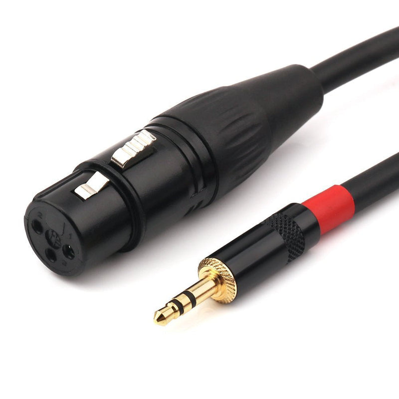 [AUSTRALIA] - NANYI 3.5mm (1/8 Inch) TRS Stereo Male to XLR Female Interconnect Audio microphone Cable, Suitable for ipod, Mobile phone, active speakers, stage, DJ, studio audio console, 0.5M (1.6FT) 0.5M(1.6FT)