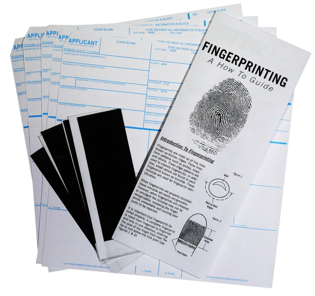 FD-258 Fingerprint Kit: 5 Cards, Ink, and Directions - LeoForward Australia