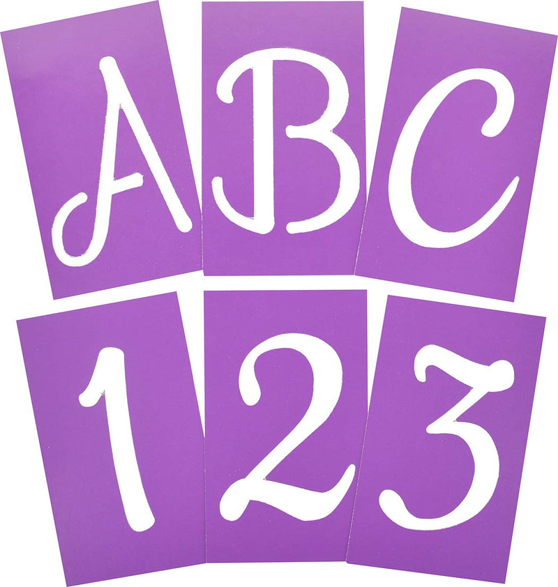  [AUSTRALIA] - Hillman 840245 Decorative Stencils Script 6-Inch, Purple, 41 Count 6 Inch