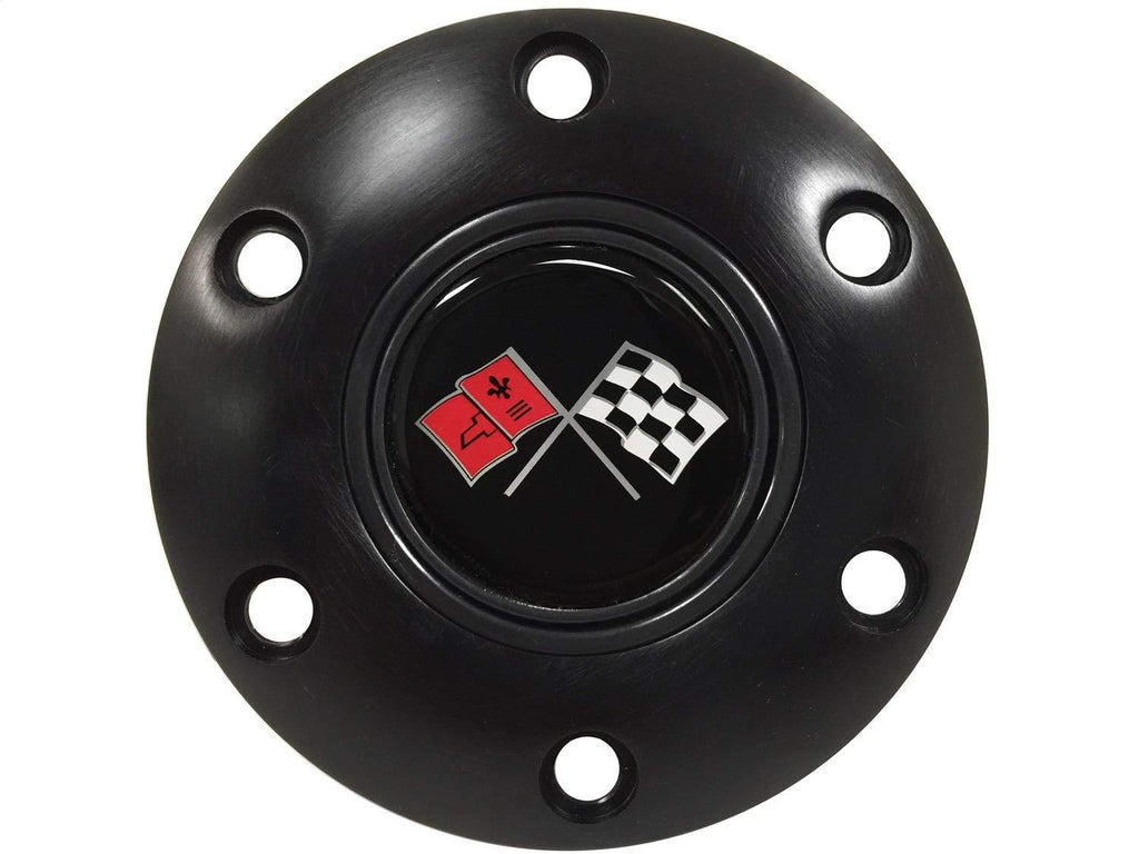  [AUSTRALIA] - Volante STE1013BLK Steering Wheel Horn Button-S6 Series (Black); Cross Flags Emblem
