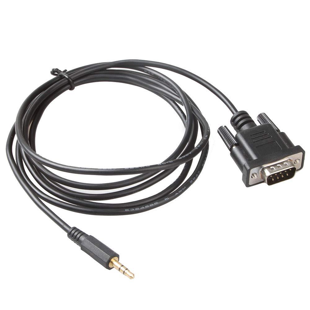 LIANSHU DB9 Male to DC3.5mm Male Serial RS232 Cable L= 6FT Black - LeoForward Australia