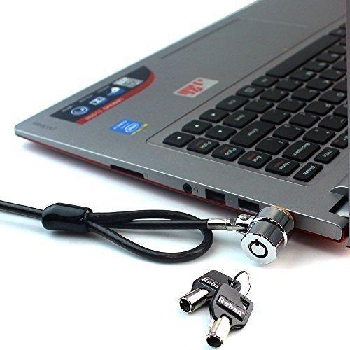  [AUSTRALIA] - RUBAN Notebook Lock and Security Cable (PC/Laptop) Two Keys 6.6 Foot (Black)