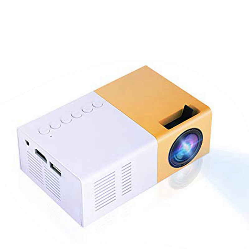 Mini Projectors, Home Cinema Projector Portable 1080P LED HD Projector Outdoor Movie projectors Support Laptop PC Phone HD Multimedia Interface Great Gift Pocket Projector for Party Camping(Yellow) - LeoForward Australia