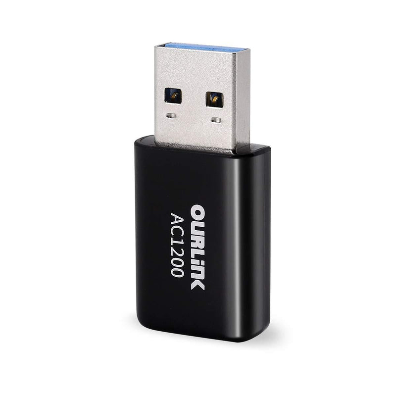OURLiNK USB WiFi Adapter 1200Mbps USB 3.0 Wireless Network WiFi Dongle Mini Compact Size for Laptop/Mac,Dual Band 2.4G/5G 802.11ac,Support Windows 10/8/8.1/7/Vista/XP, Mac os 10.6-10.15 (Mini Size) Mini size - LeoForward Australia