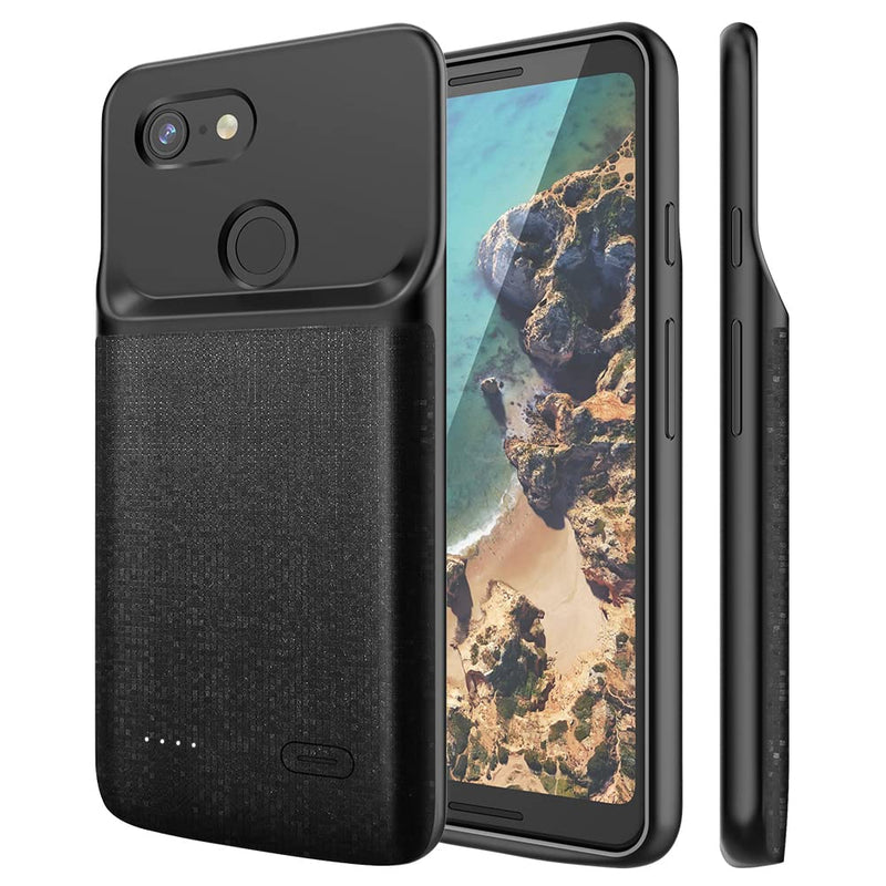  [AUSTRALIA] - NEWDERY Google Pixel 3 XL Battery Case, 4700mAh Slim Extended Charging Case with TPU Raised Bezels, Rechargeable Charger Case Cover Compatible Google Pixel 3 XL