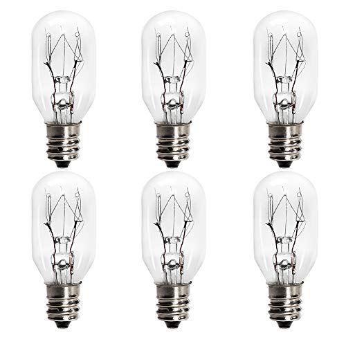  [AUSTRALIA] - 6 Pack Salt Lamp Bulbs,Plug in Wax Warmer Bulbs,Incandescent Bulbs,Replacement Light Bulbs for Himalayan Salt Lamps and Plug in Wax Diffuser,Salt Night Lights 25 Watt E12 Socket