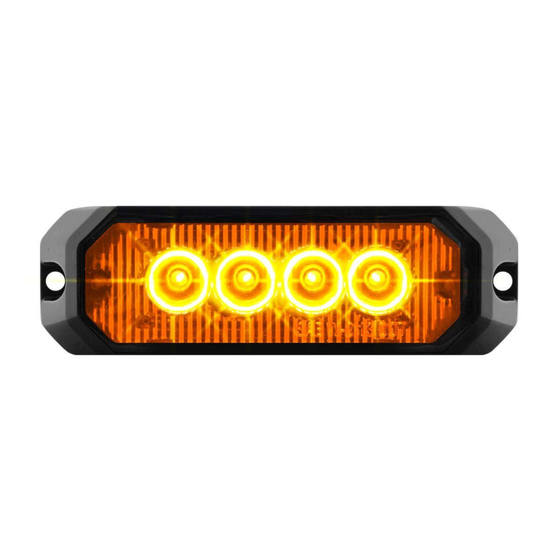  [AUSTRALIA] - GG Grand General 81800 Amber/Amber LED Strobe Light (4" Rectangle 4, 14 Modes, 9~36V)