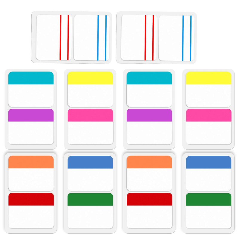  [AUSTRALIA] - ExcelFu 400 Pieces 2 inch Index Tabs Flag Dispensers Sticky Page Markers Colored Tape for Binders, Books, Notebooks and File Folders