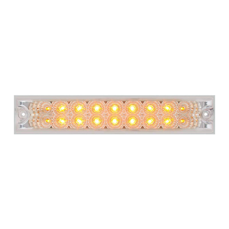  [AUSTRALIA] - GG Grand General 76481 Amber/Clear Light Bar (10" Spyder 18-LED, Lens Double Row) Light Only