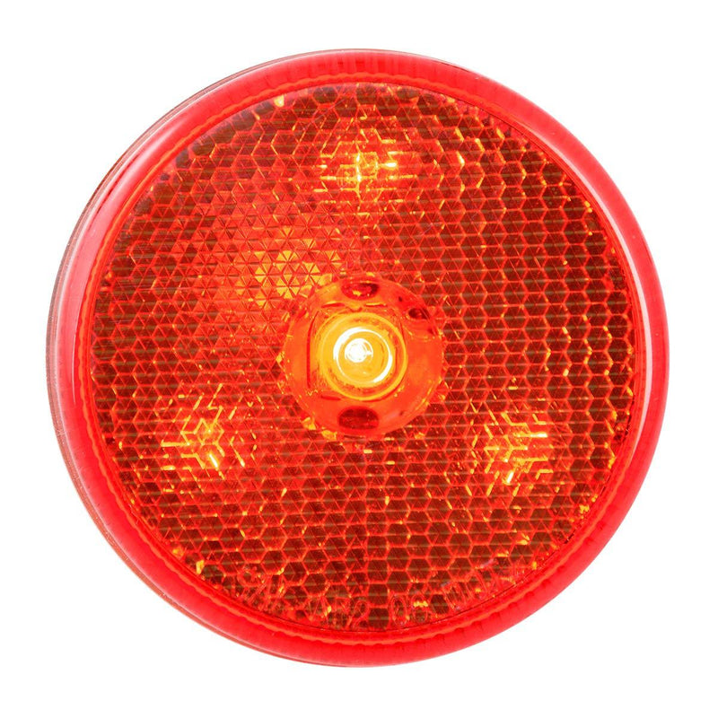  [AUSTRALIA] - Grand General 76972 Marker Light (2.5" Red 4-LED Reflector, Red Lens), 1 Pack Red/Red Light Only