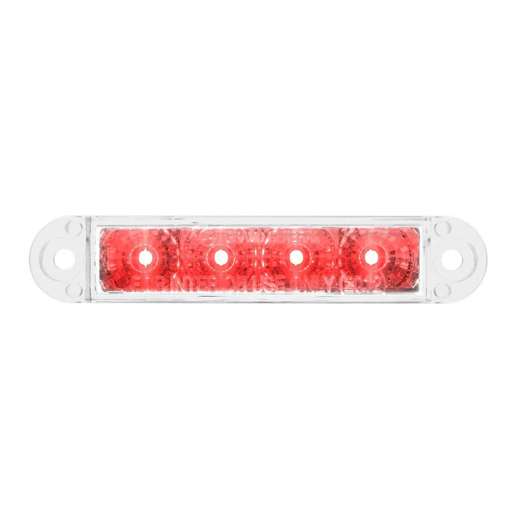  [AUSTRALIA] - GG Grand General 76073 Light Bar (3-1/2" Flush Mount Red/Clear 4 LED, 3 Wires)