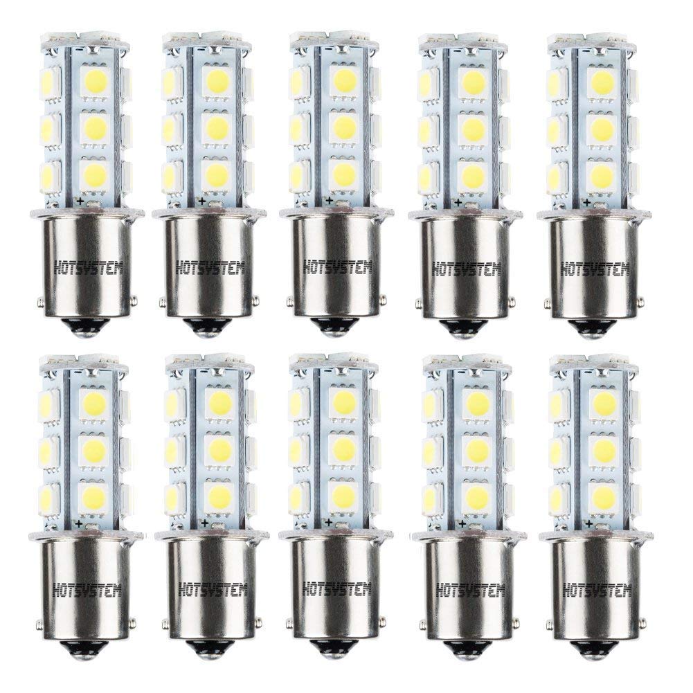  [AUSTRALIA] - HOTSYSTEM 1156 1141 LED Light Bulbs DC12V 7506 P21W BA15S 18-5050SMD for Car RV SUV Camper Trailer Trunk Interior Reversing Backup Tail Turn Signal Corner Parking Side Marker Lights(Pack of 10,White) pack of 10 1156-18smd white