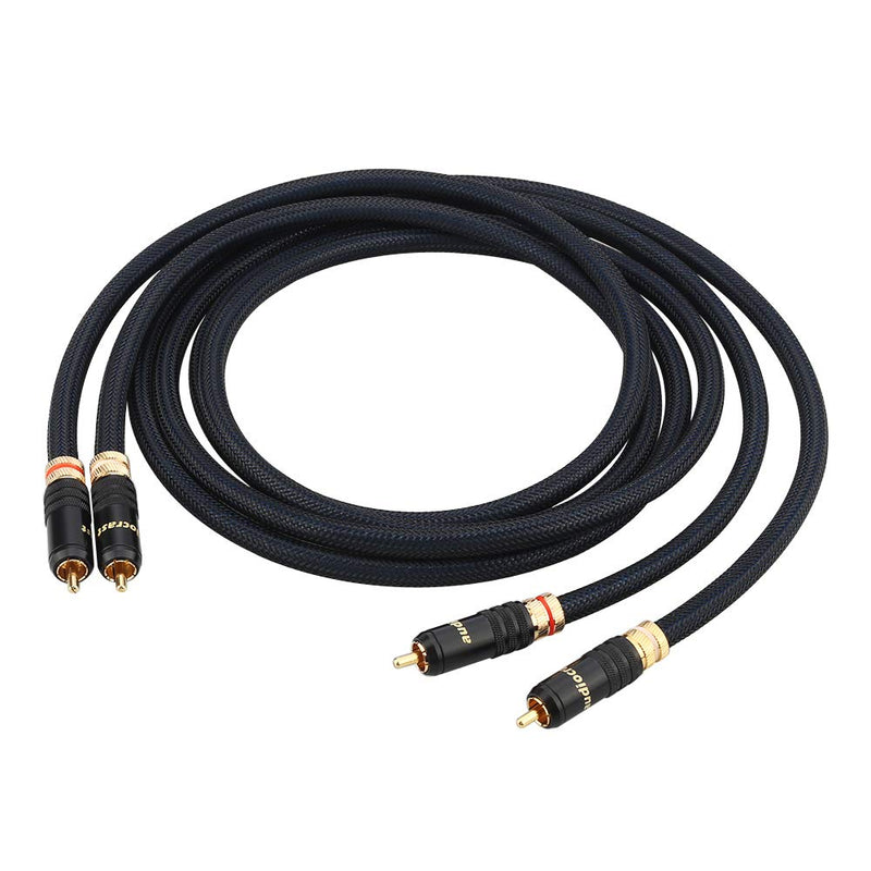  [AUSTRALIA] - A10 RCA Cable, Stereo RCA Cord (4.9 feet) Dual 2 x RCA Male to 2 x RCA Male Audio Cable Shielded Digital & Analogue,Suitable (Amplifiers, AV Receivers, Hi-End) (4.9FT/1.5M) 4.9FT/1.5M