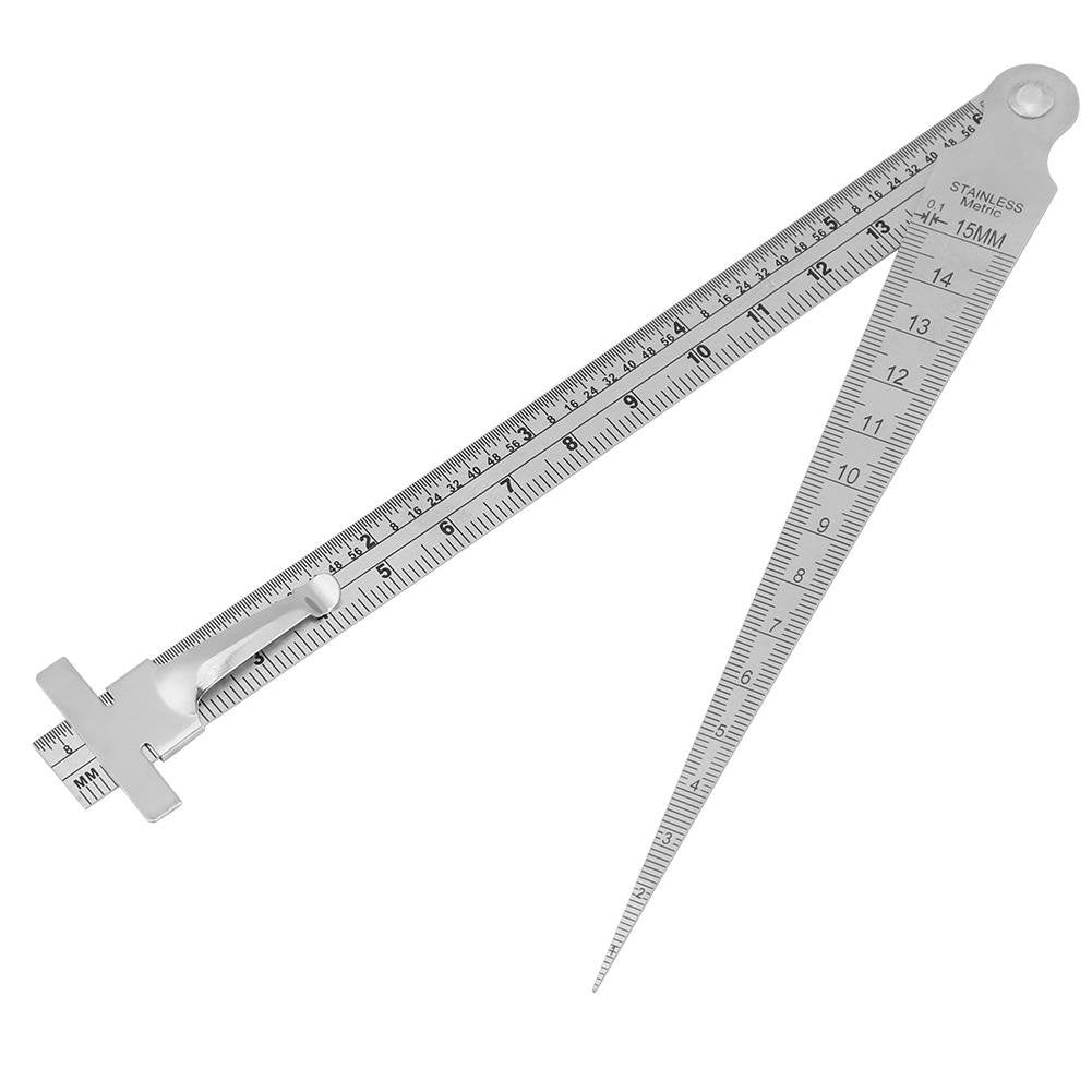  [AUSTRALIA] - Taper Gap Gauge TOPINCN Stainless Steel Depth Ruler Hole Inspection Tool Dimensional Measurement