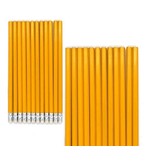  [AUSTRALIA] - Emraw No 2 HB Wood Cased Premium Pencils with Eraser Top, Bulk Pack of 24 Unsharpened Pencil - for Kids, Students, Teachers, Office and Home Use