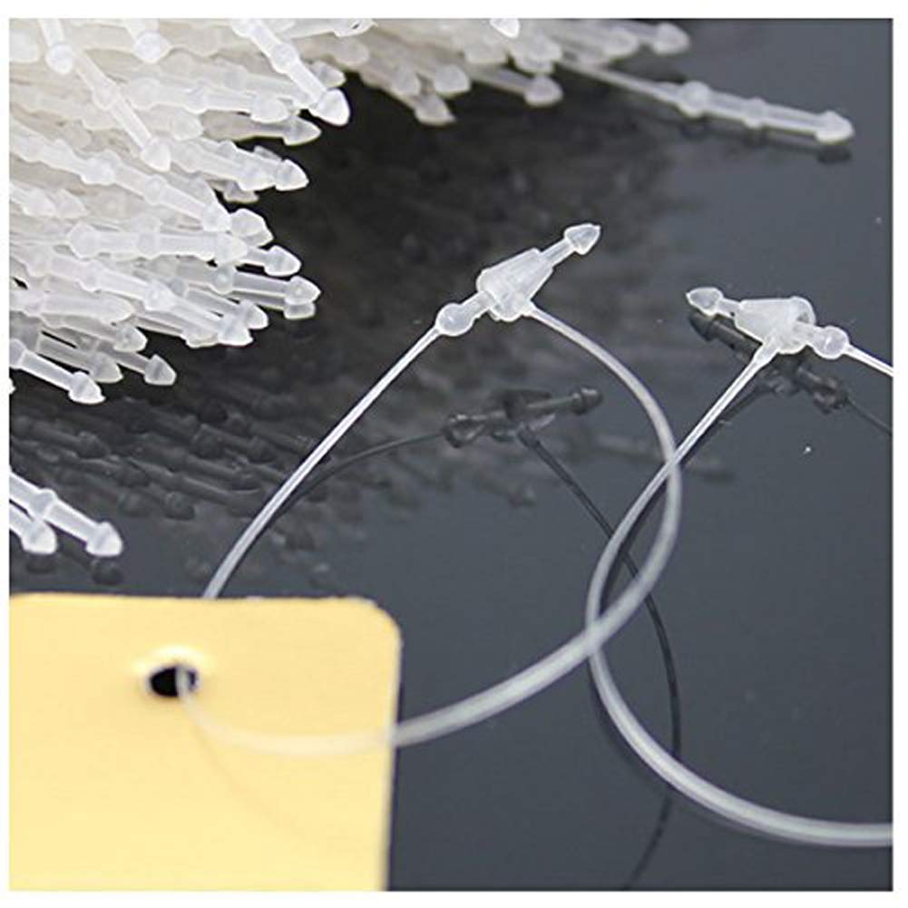  [AUSTRALIA] - 1000pcs Plastic Fastener Hang Tag Snap Lock 5 Inches Pin Security Loop Best for Retail Store Clothing Price Tag Accessory (1000)
