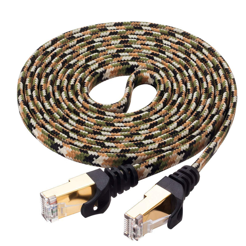 Cat 7 Ethernet Cable 25 ft,Ruaeoda RJ45 Connectors Slim Braided Long Network Internet Cable for PC,Router,Printer,Ethernet Switch,Modem,Coupler, Mac, Laptop, PS2, PS3, PS4,and XBox-10 Gigabit 600Mhz 25 Feet - LeoForward Australia