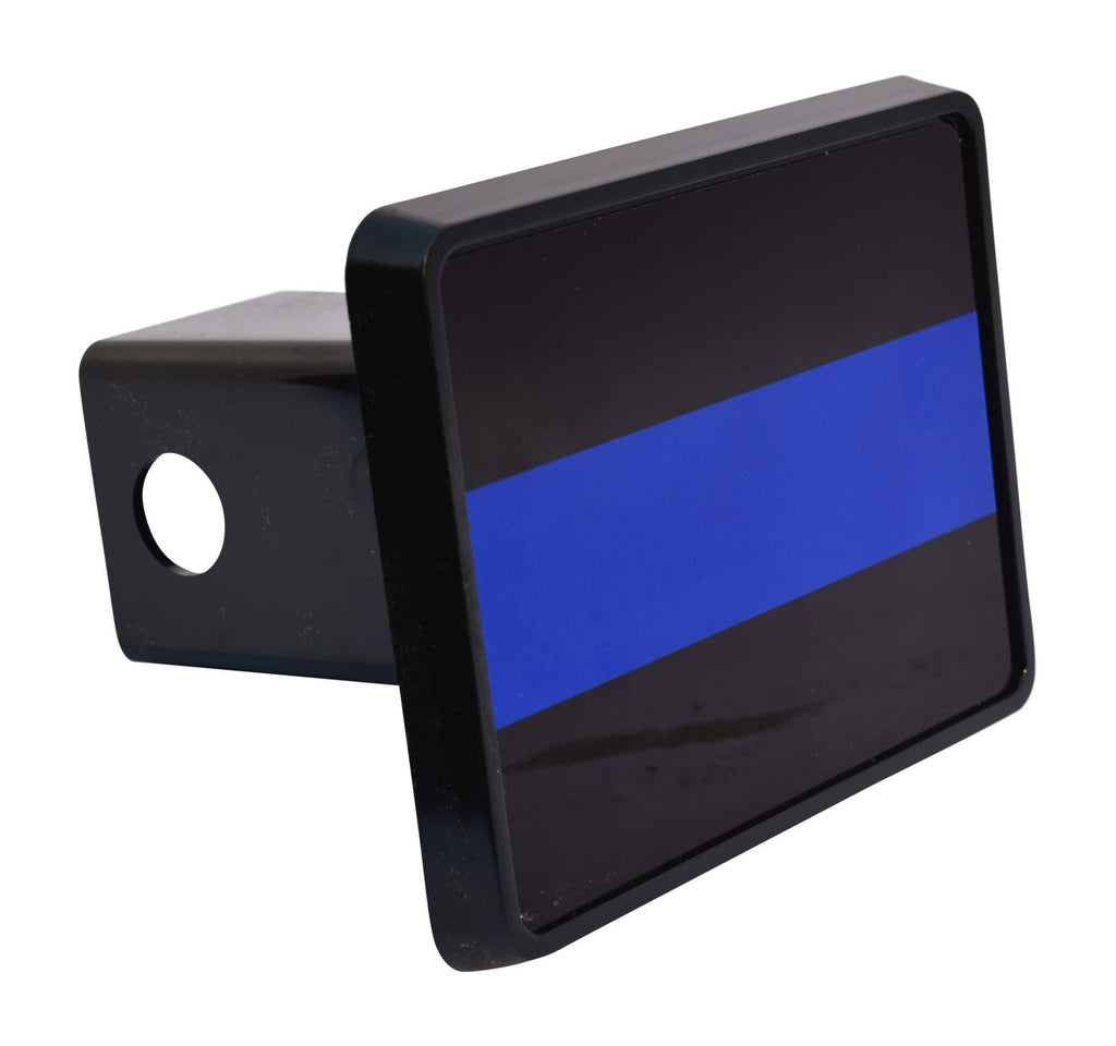  [AUSTRALIA] - Black & Blue Thin Blue Line Flag Trailer Hitch Cover Plug US Blue Lives Matter Police Officer Law Enforcement
