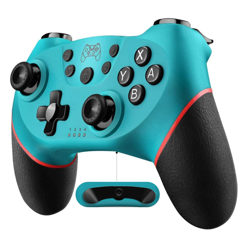  [AUSTRALIA] - Diswoe Controller for Switch, Wireless Pro Controller for Switch/Switch Lite/Switch OLED, Remote Gamepad with Joystick, Adjustable Turbo Vibration with Programmable Function - Blue Blue PF