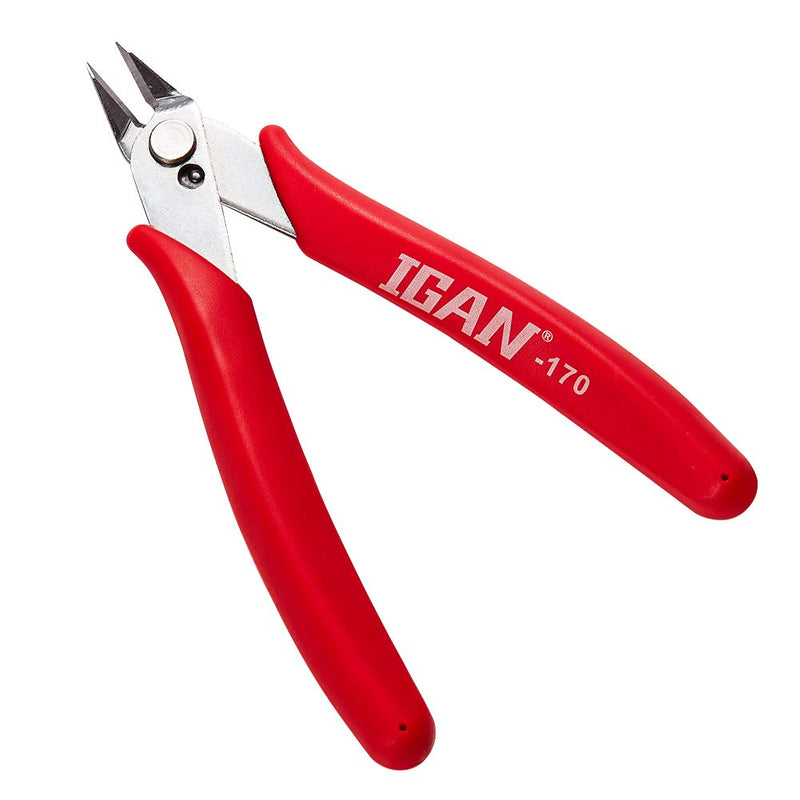  [AUSTRALIA] - IGAN-170 Wire Cutters, Precision Electronics Flush Cutter, One of the Strongest and Sharpest Side Cutting pliers with an Opening Spring, Ideal for Ultra-fine Cutting Needs. Pack 1