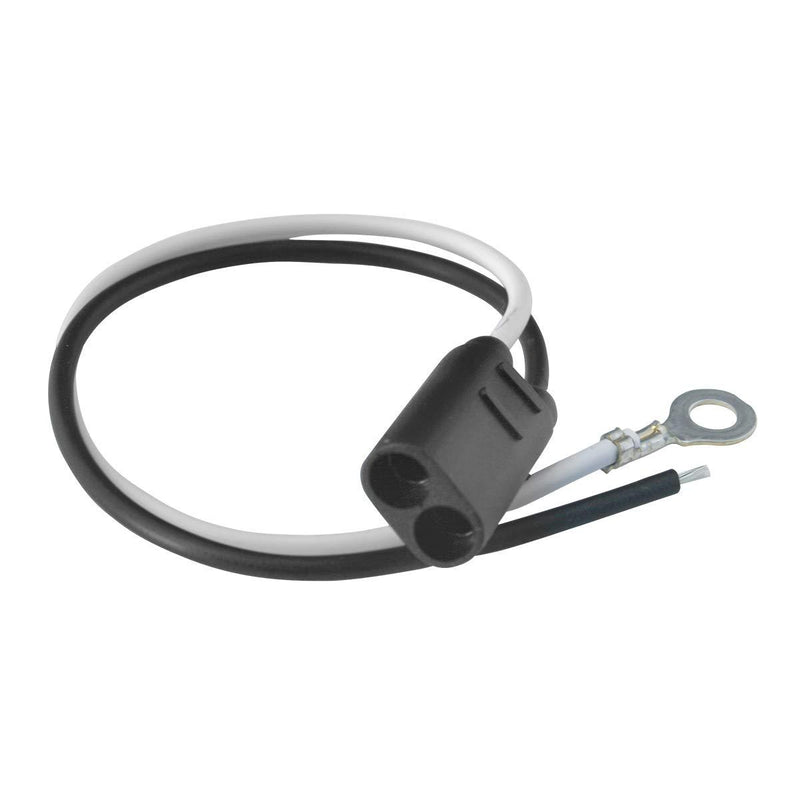  [AUSTRALIA] - GG Grand General 88105 White Black Female Plug (7" Lead Double for 0.180 Bullet, Dual Wires)