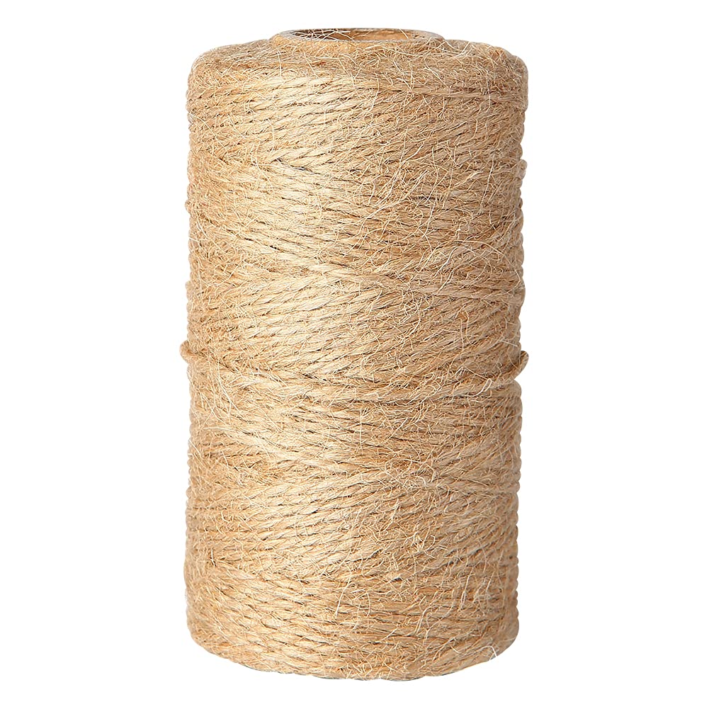  [AUSTRALIA] - 2mm Jute Twine,328 Feet Natural Jute Twine String for Crafts Gift Twine Durable Packing String Gift Wrapping Twine 2mm