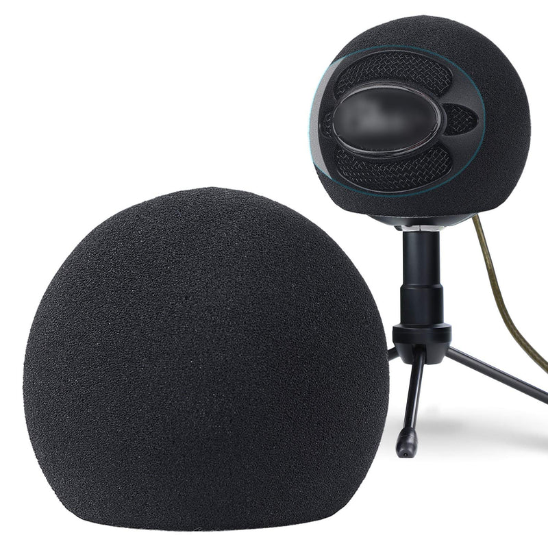  [AUSTRALIA] - Foam Windscreen for Blue Snowball - Pop Filter Mic Cover made from Quality Sponge Material that Filters Unwanted Recording and Background Noises, Professional Windscreen for Blue Snowball iCE Mic Black