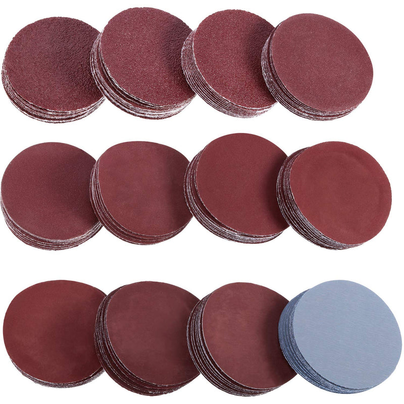  [AUSTRALIA] - 120 Pieces Sanding Discs Pad Hook and Loop Sandpaper Disc for Drill Grinder Rotary Tools, 12 Different Grits (60 to 3000 Grit, 10 Pieces Each Grit) (2 Inch) 2 Inch