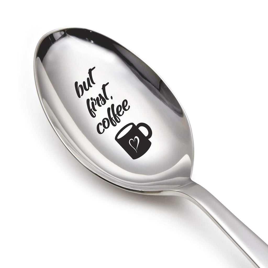  [AUSTRALIA] - Spoon Gift (But first coffee - Engraved spoon - Gift for Him - Gift for Her - Lovers Gift - Spoon Gift - funny gifts - Tea Spoon - best friends gifts - mom gifts) But first coffee