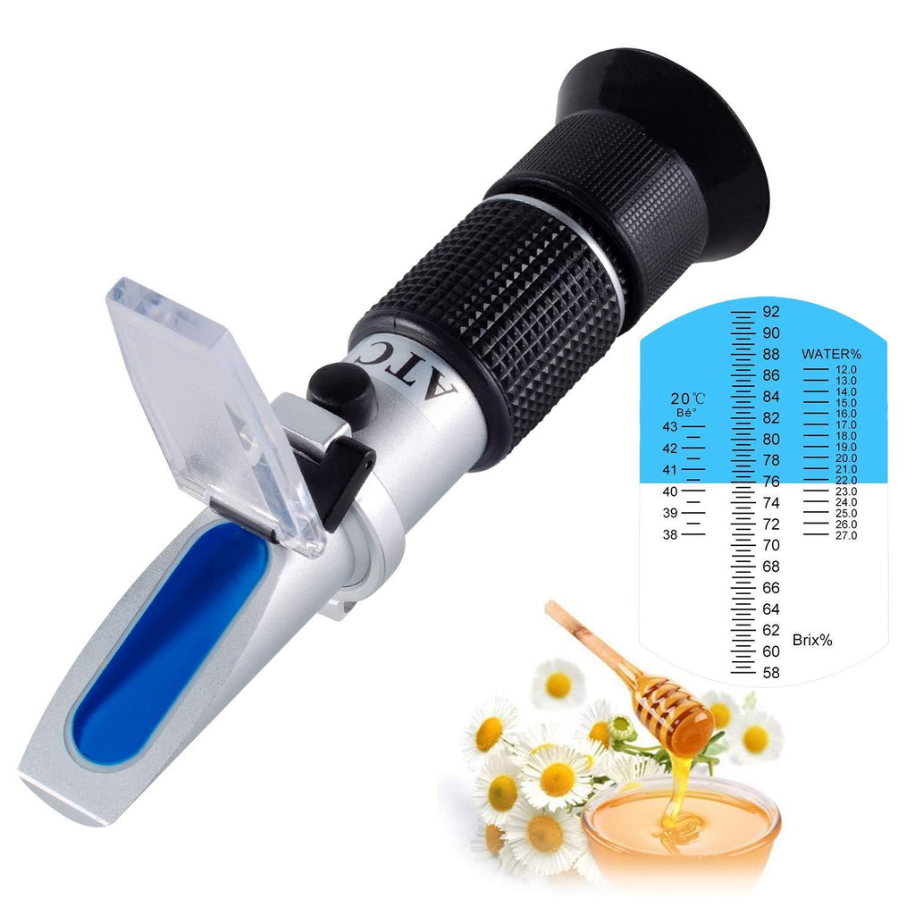 Honey Refractometer with ATC - Tiaoyeer Refractometer for Honey Moisture, Brix and Baume, 58-90% Brix Scale Range Honey Moisture Tester (Honey Refractometer) Honey Refractometer - LeoForward Australia