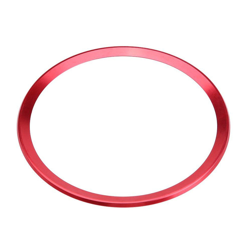  [AUSTRALIA] - Keenso Car Steering Wheel Ring Cover Trim Aluminium Chromium alloy Decoration Frame Trim for Audi A1 A3 A4 A5 A6 Q3 Q5(Red) Red