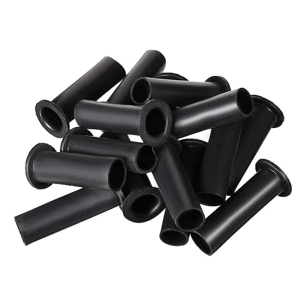  [AUSTRALIA] - uxcell 15 Pcs PVC Strain Relief Cord Boot Protector Cable Sleeve Hose 54mm Long Black