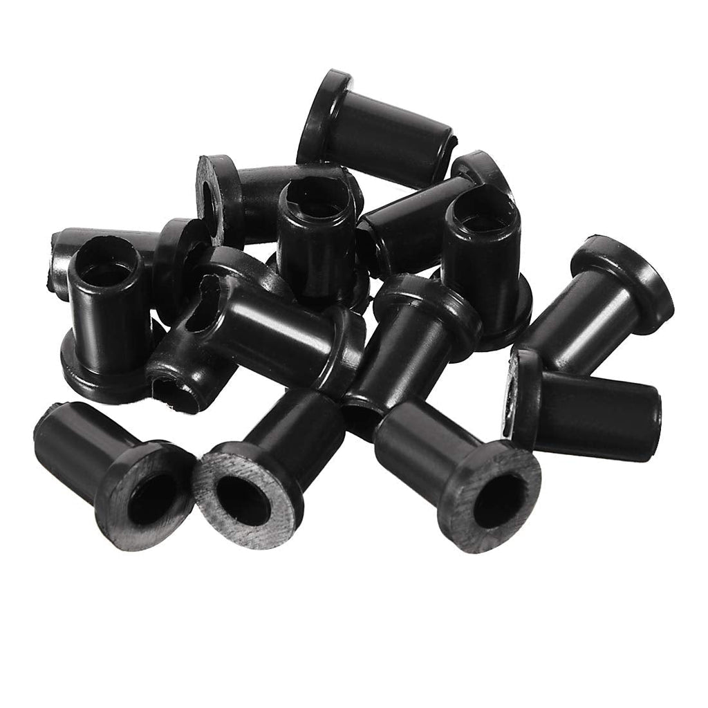  [AUSTRALIA] - uxcell 15Pcs 5mm Inner Dia PVC Strain Relief Cord Boot Protector Cable Sleeve Hose Black