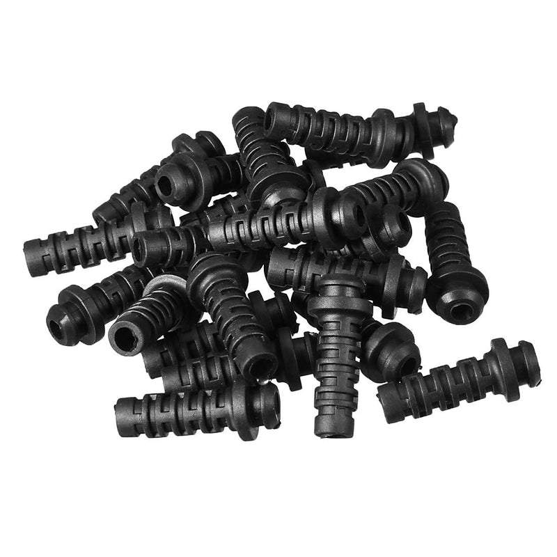  [AUSTRALIA] - uxcell 25pcs 4mm Inner Dia PVC Strain Relief Cord Boot Protector Power Tool Hose Black