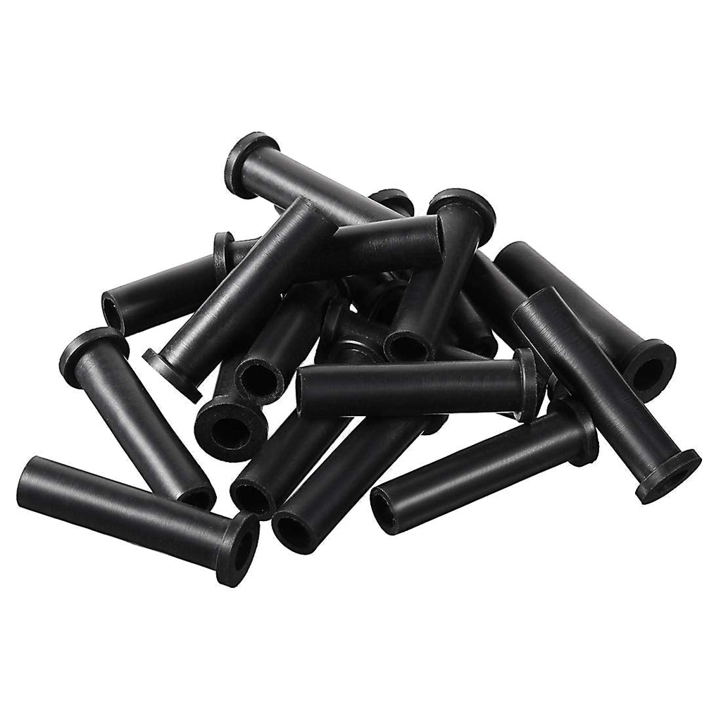  [AUSTRALIA] - uxcell 15 Pcs PVC Strain Relief Cord Boot Protector Cable Sleeve Hose 32mm Long Black