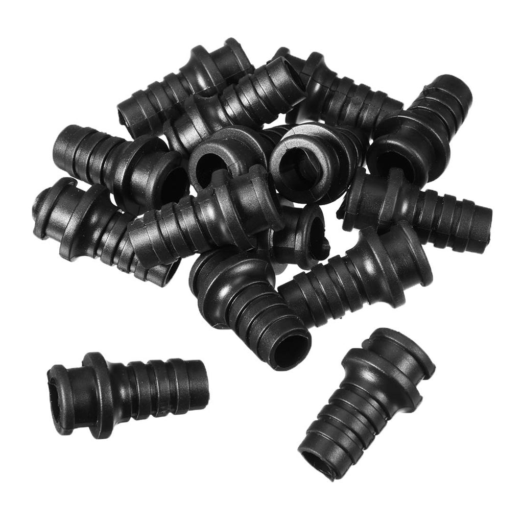  [AUSTRALIA] - uxcell 15pcs 8-7mm PVC Strain Relief Cord Boot Protector Power Tool Hose Black