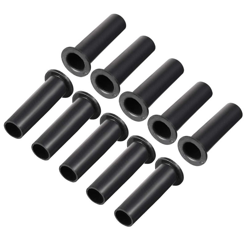  [AUSTRALIA] - uxcell 10 Pcs PVC Strain Relief Cord Boot Protector Cable Sleeve Hose 54mm Long Black