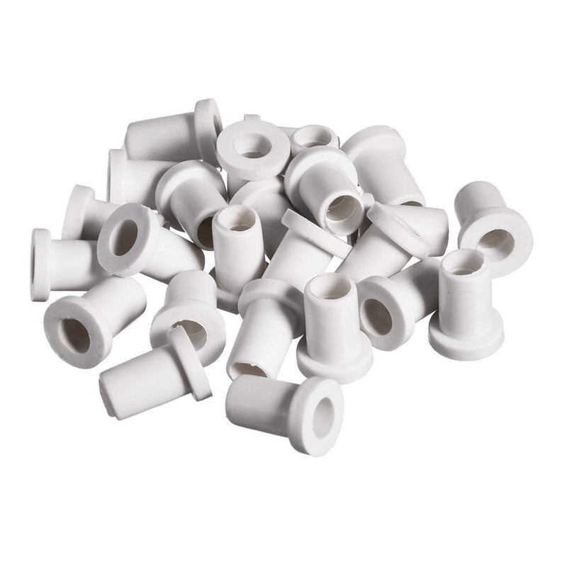  [AUSTRALIA] - uxcell 25Pcs 5mm Inner Dia PVC Strain Relief Cord Boot Protector Cable Sleeve Hose White