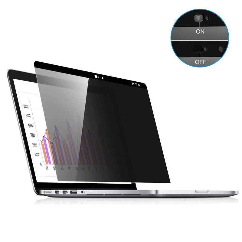  [AUSTRALIA] - PYS MacBook Pro 15 Privacy Screen,Laptop Webcam Cover- Privacy Screen Protector Compatible MacBook pro 15.4 inch (Late 2016-2019 Including Touch Bar) Anti-Spy Filter fit Privacy for MacBook