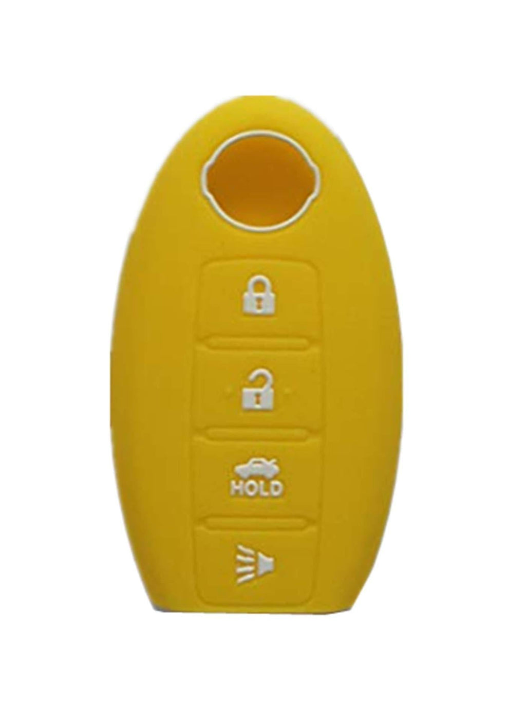  [AUSTRALIA] - KAWIHEN Silicone 4 buttons Keyless Entry Smart Remote Key Fob Cover Protector For Nissan 350Z 370Z Altima Armada GT-R Leaf Pathfinder Rogue Sentra Maxima Murano Versa CWTWB1U840 285E3-3SG0D (yellow)